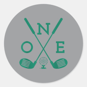 Golf Geburtstagsshirt 1. Geburtstag Hole In One Ju Runder Aufkleber