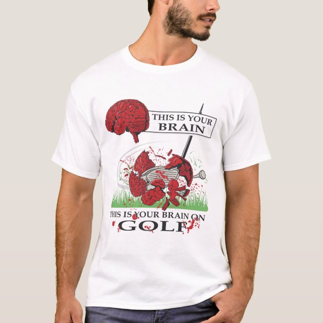 Golf-Gehirn T-Shirt (Vorderseite)