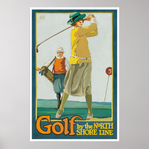 Golf-Gemälde Golfer-Geschenk Poster Kunst Sportdru