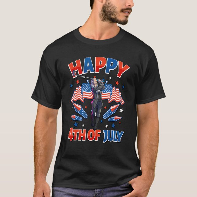 Golf George Washington 4. Juli Jungs Kinder Ameri T-Shirt (Vorderseite)