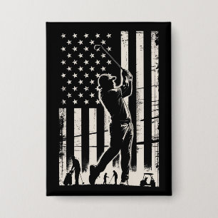 Golf-Geschenke mit amerikanischer Flagge zum Gebur Button