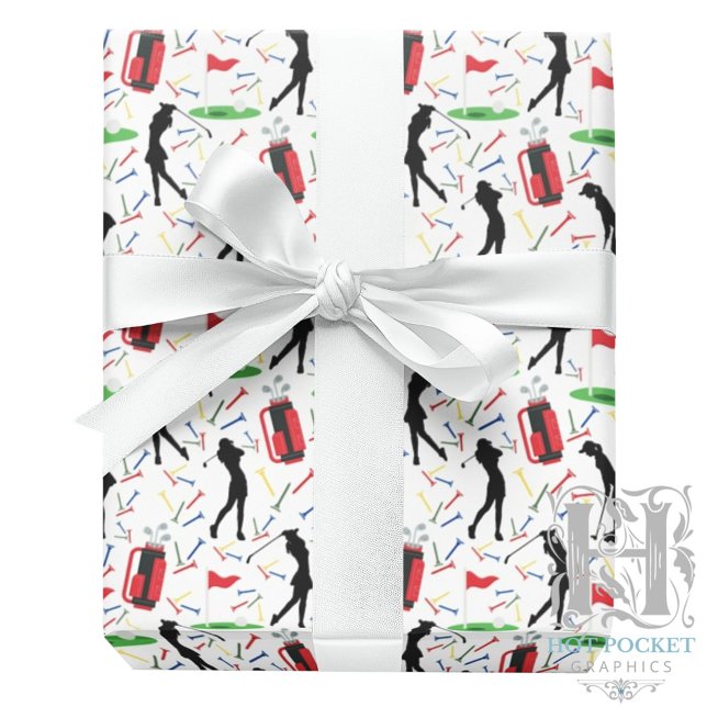 Golf-Geschenkpapier (Frauen) Geschenkpapier (Von Creator hochgeladen)