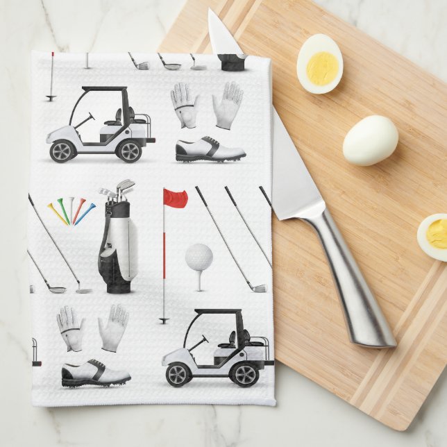 Golf Geschirrtuch (Viertel Falte)
