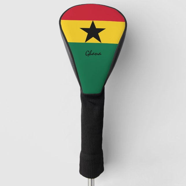Golf Ghana & Ghanaische Flagge / Golf Clubs Abdeck Golf Headcover (Vorderseite)