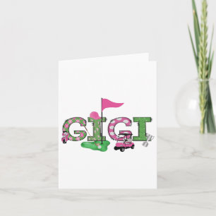 Golf Gigi Pink Hole in einem Golf 1. Geburtstagski Karte