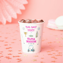 Golf Girl Birthday Party Pappbecher