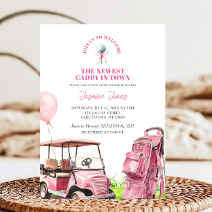 Golf Girl die neueste Kinderdusche der Caddie Einladung