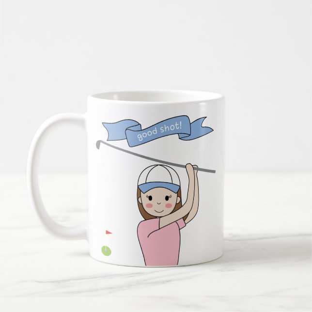Golf Girl-Tasse Kaffeetasse (Links)