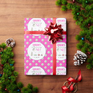 Golf Girls Erster Geburtstag Geschenkpapier