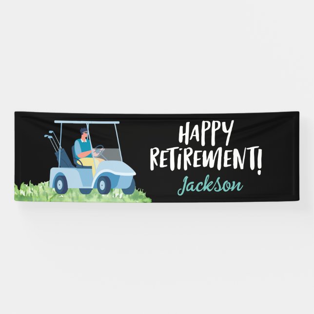 Golf glücklicher Ruhestand für Golfer Banner (Horizontal)
