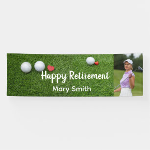 Golf glücklicher Ruhestand Golfball mit Liebe auf  Banner