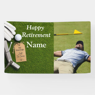 Golf-glücklicher Ruhestand, schaffen Sie Ihren eig Banner