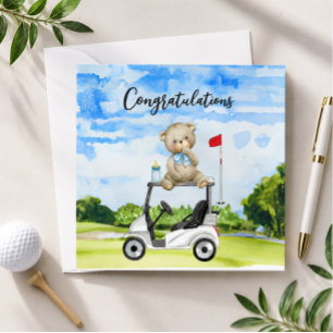 Golf Glückwunsch für Baby Golfer Es ist Boy Card Karte