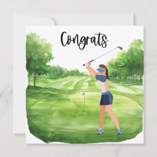 Golf Glückwunsch Golf Card für Lady Golfer