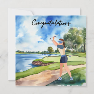 Golf Glückwunsch Golf Card für Lady Golfer