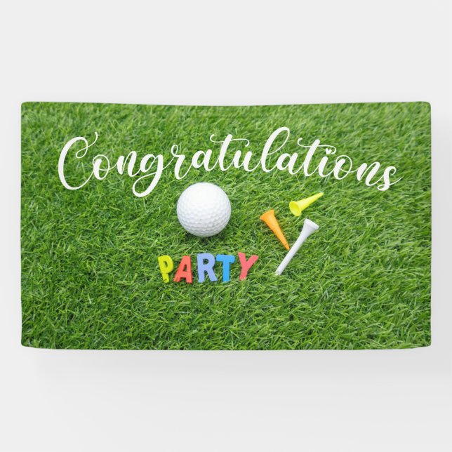Golf Glückwunsch mit Wort Party  Banner (Horizontal)