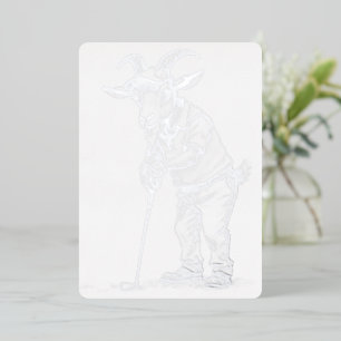 Golf GOAT Foil Card Folien Feiertagskarte