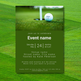 Golf Golf Golf Golf Golf Club Golfer Veranstaltung Einladung