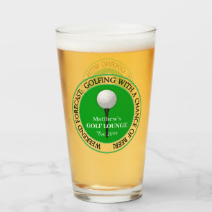 Golf Golf Golfspielen Golfer Ball T-Shirt Pint Bee Glas