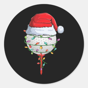 Golf Golf Weihnachten Pajama Golf im Tessin Golf i Runder Aufkleber