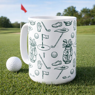 Golf Golfausrüstung Muster Kaffeetasse