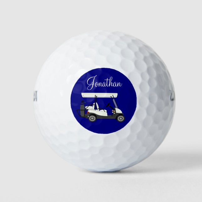 Golf Golfer Cart Personalisierte Golfplätze Golfball (Vorderseite)
