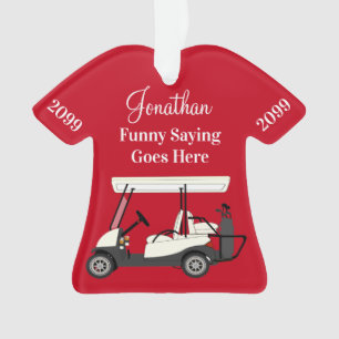 Golf Golfer Cart Personalisiertes Shirt Acryl Ornament
