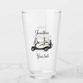 Golf Golfer Cart Pint Trinkglas Glas