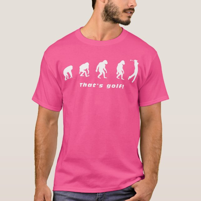 Golf Golfer Evolution Golfplatz Golf Club T-Shirt (Vorderseite)