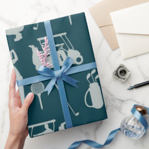 Golf Golfer Golf Cart und Bag Geschenkpapier