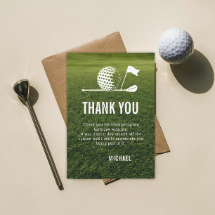 Golf Golfer Golf-Minimalist 30. Geburtstag Männer Dankeskarte
