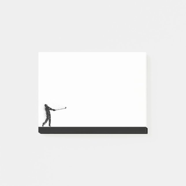 Golf Golfer Golf Sport Silhouette Post-it Klebezettel (Vorderseite)