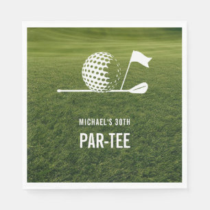 Golf Golfer Golfspielen Minimalistisch Men Geburts Serviette