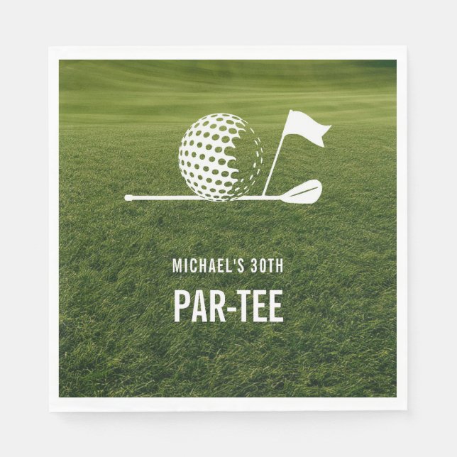 Golf Golfer Golfspielen Minimalistisch Men Geburts Serviette (Vorderseite)