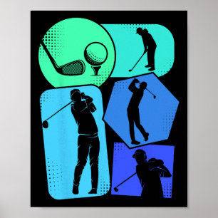 Golf Golfer Kinder Jungen Herren Golfspielen Poster