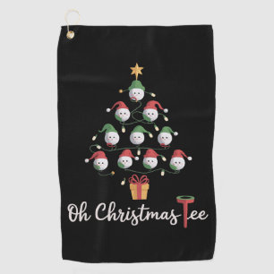Golf Golfer Lustig Golfen Oh Weihnachten Tee Golfhandtuch