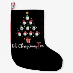 Golf Golfer Lustig Golfen Oh Weihnachten Tee Kleiner Weihnachtsstrumpf