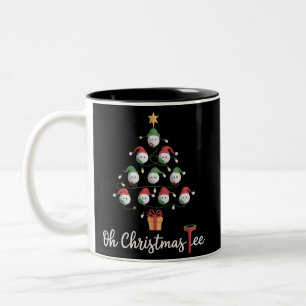 Golf Golfer Lustig Golfen Oh Weihnachten Tee Zweifarbige Tasse