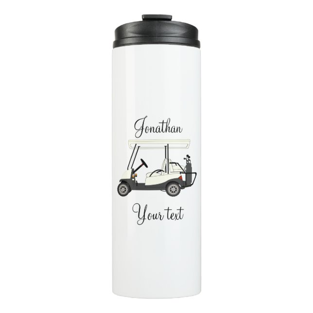 Golf Golfer Morning Travel Mug Thermal Tumbler Thermosbecher (Vorderseite)