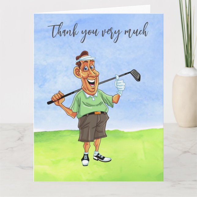 Golf Golfer Vielen Dank für Ihre Karte für Golfer (Vorderseite)