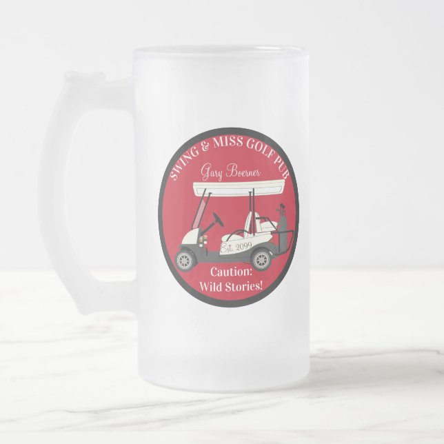 Golf Golfing Cart Mattiertes Bier Tasse Trinkbehäl (Links)