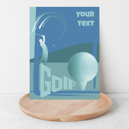 Golf Golfspiel Golfer Golfclub Begrüßung Postkarte
