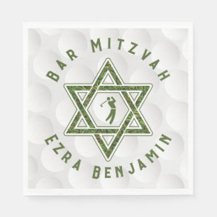 Golf Golfspiel Thema Golf Bar Mitzvah Serviette