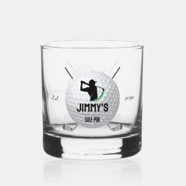 Golf Golfspielen Golfer Ball Clubs Rocks Trinkbehä Whiskyglas