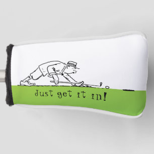 Golf-Golfspieler, der Schlag-lustige Golf Headcover