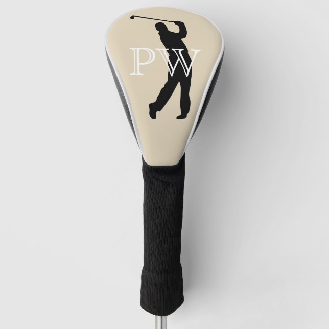Golf-Golfspieler-Monogramm-kundenspezifische Golf Headcover (Vorderseite)
