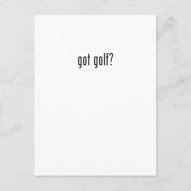 Golf got? postkarte (Vorderseite)
