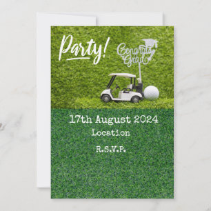 Golf Graduation Party Save the Date für Golfer Einladung