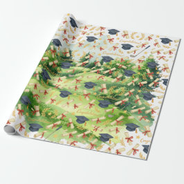 Golf Graduation themed for Cat Lover Golfer Geschenkpapier