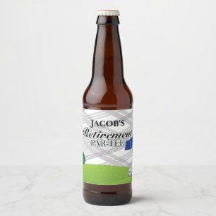 Golf, Graues Kariertes Party für die Pension Bierflaschenetikett